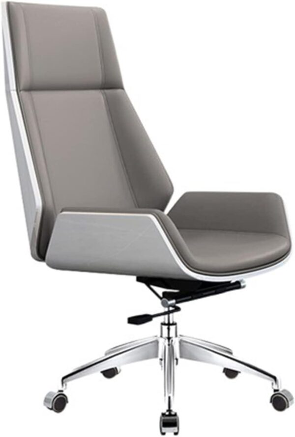 Grey Leather Office Chair